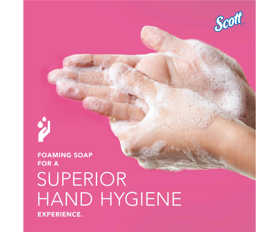 Scott® Pink Foam Skin Cleanser with Moisturizer (1200 ml., 2 Bottles/CS)